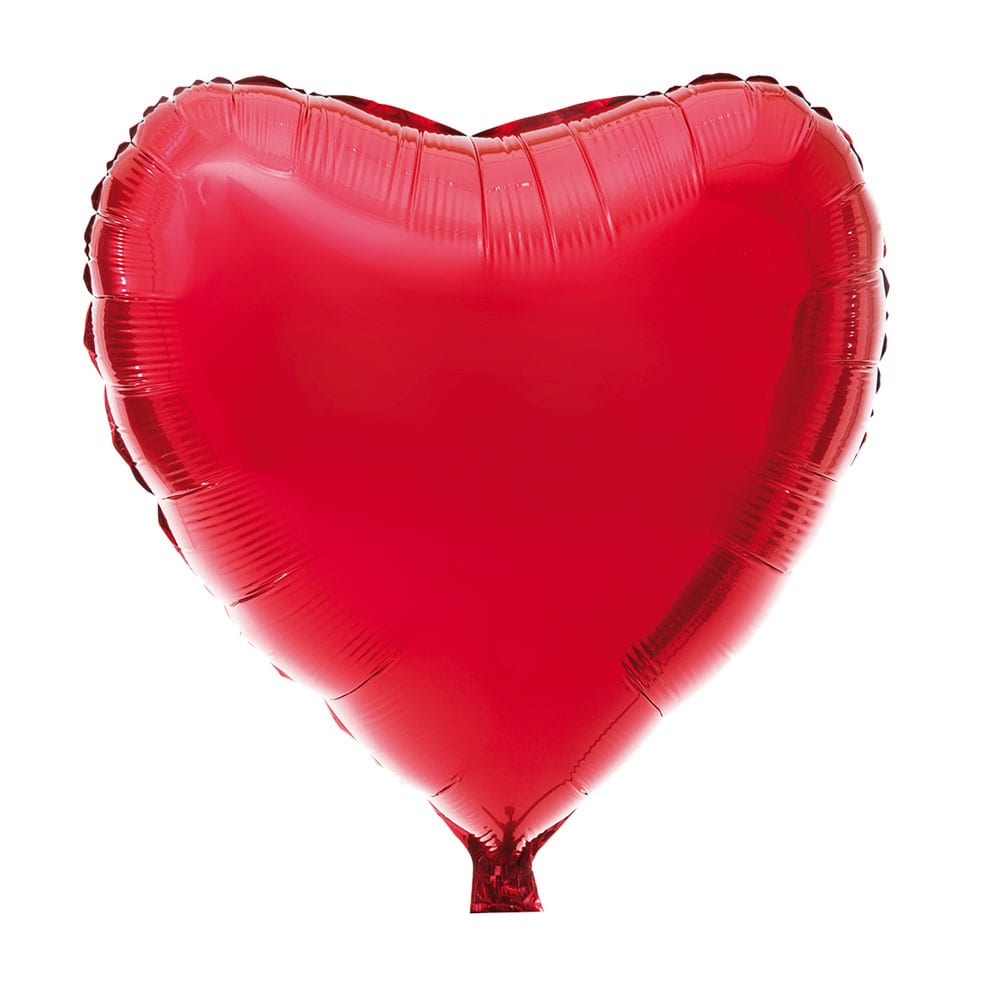 Folieballong Röd - Hjärta