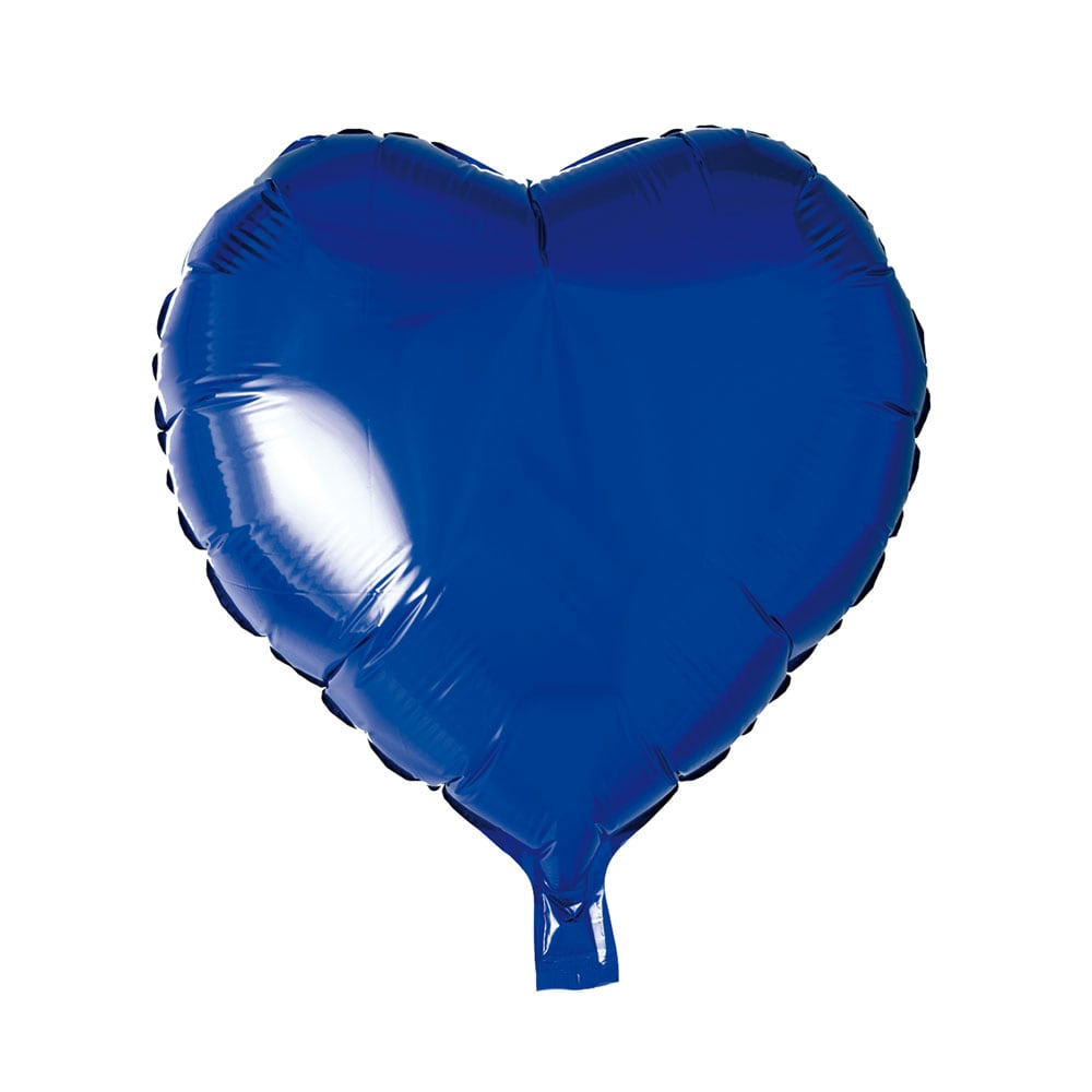 Folieballong Blå - Hjärta