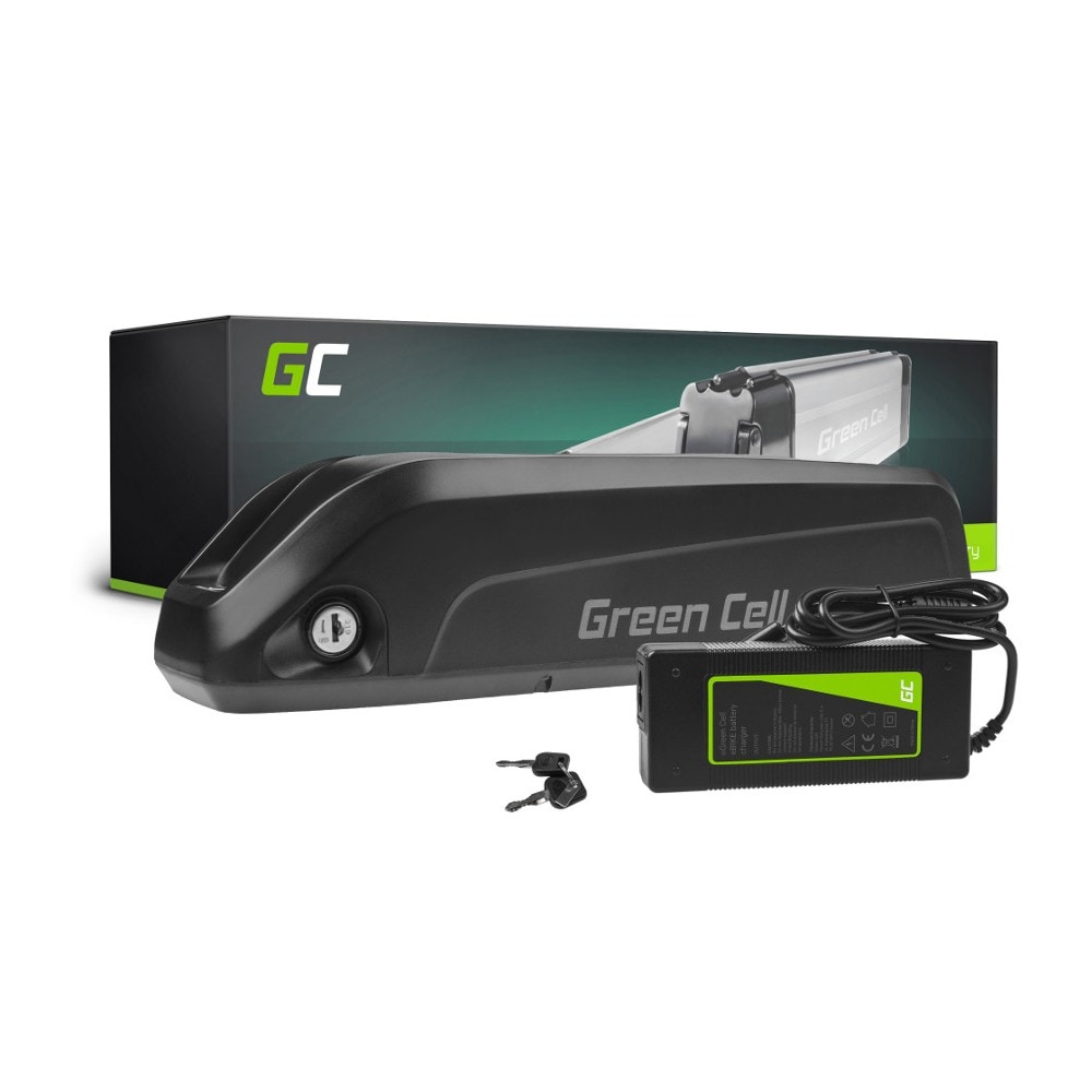 Green Cell elcykelbatteri 36V 10.4Ah med laddare