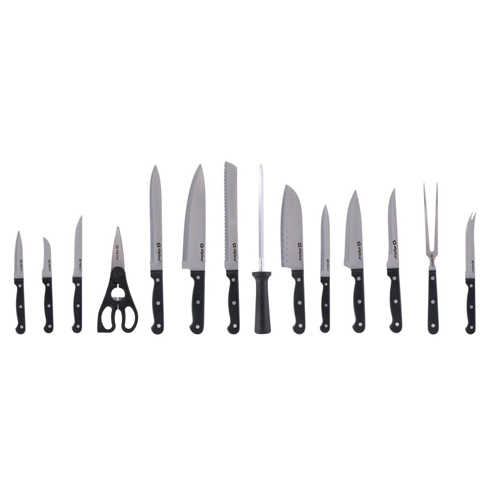 Alpina Knivset med 22 knivar och träblock