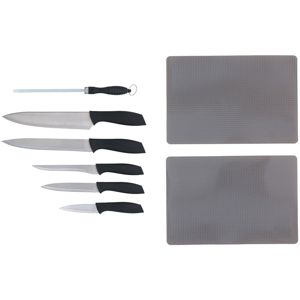 Alpina Knivset med 5 knivar, brynstål och 2 skärbrädor