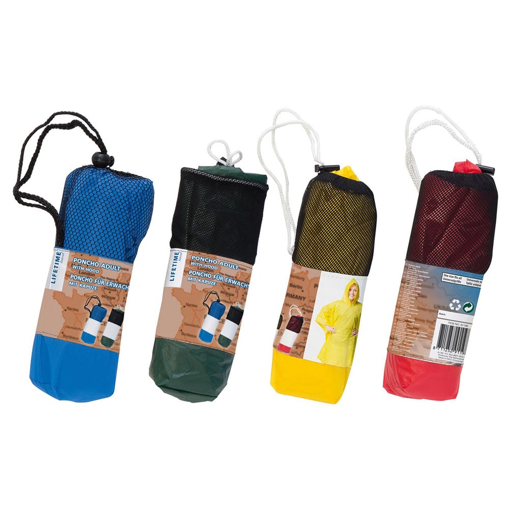 Regnponcho i plast for voksne – one size, 100 x 130 cm