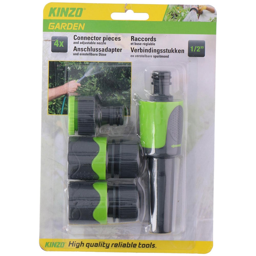 Kinzo Slangkopplingar för trädgårdsslang 4-pack