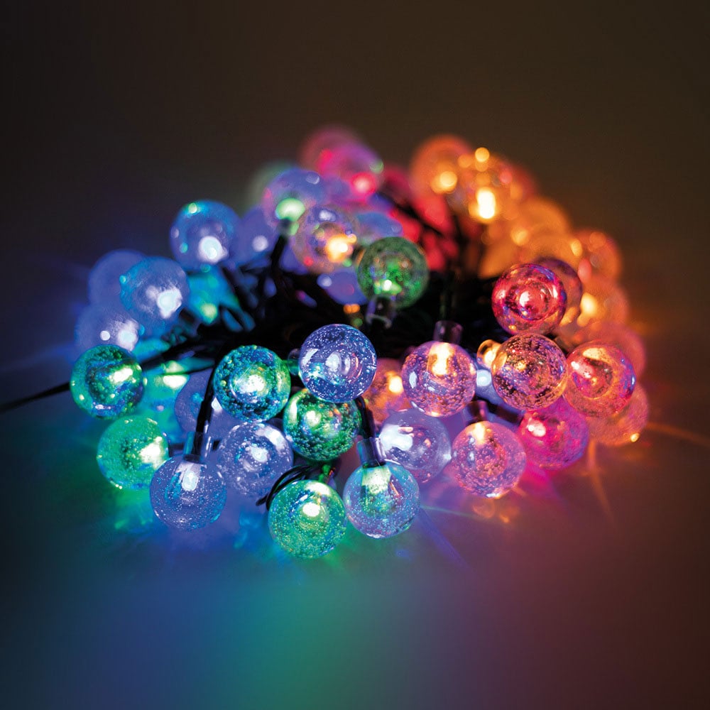 RGB kristall ljusslinga 6,5m 30 lampor