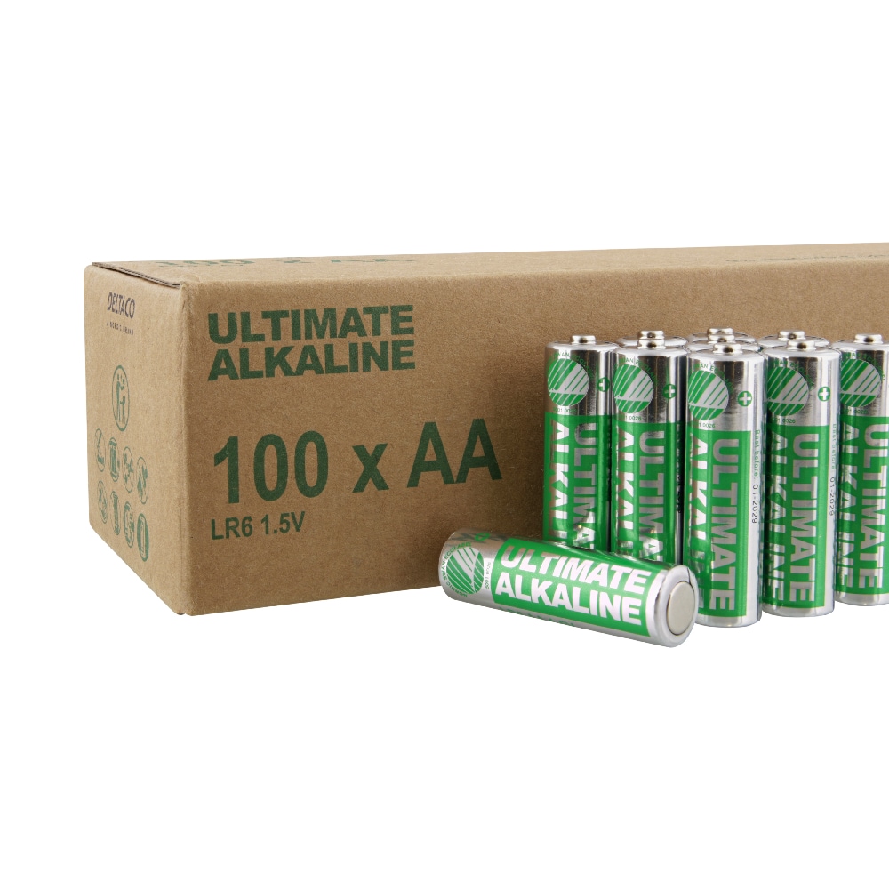 Deltaco AA-batterier (LR6) - 100-pack