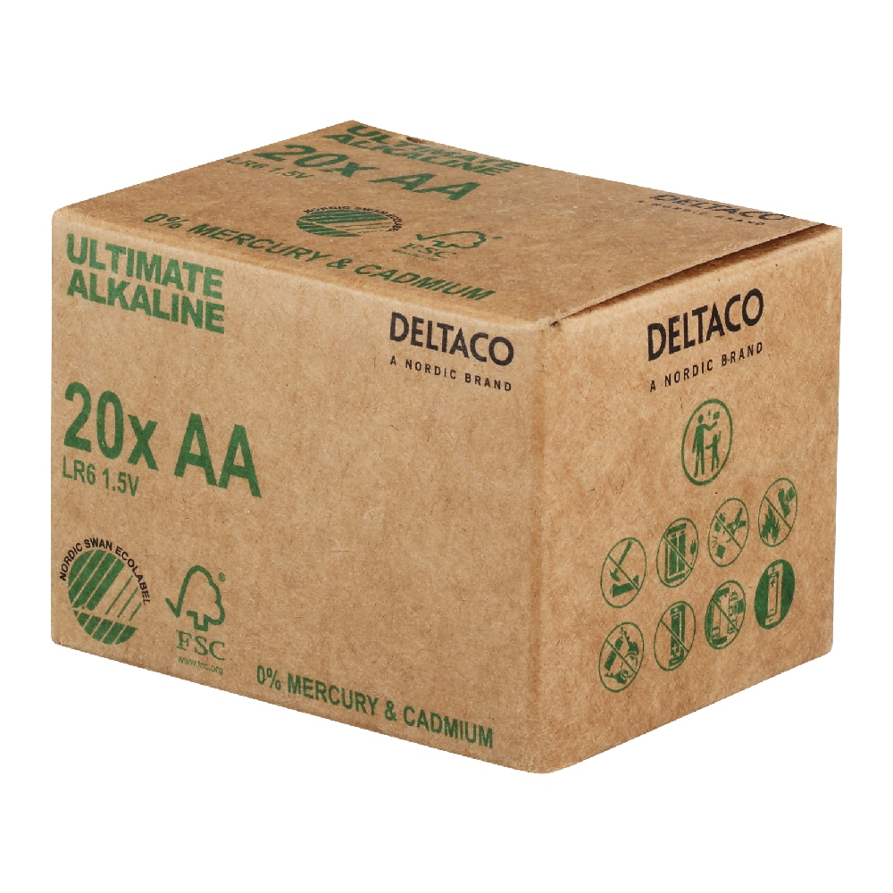Deltaco AA-batterier (LR6) - 20-pack