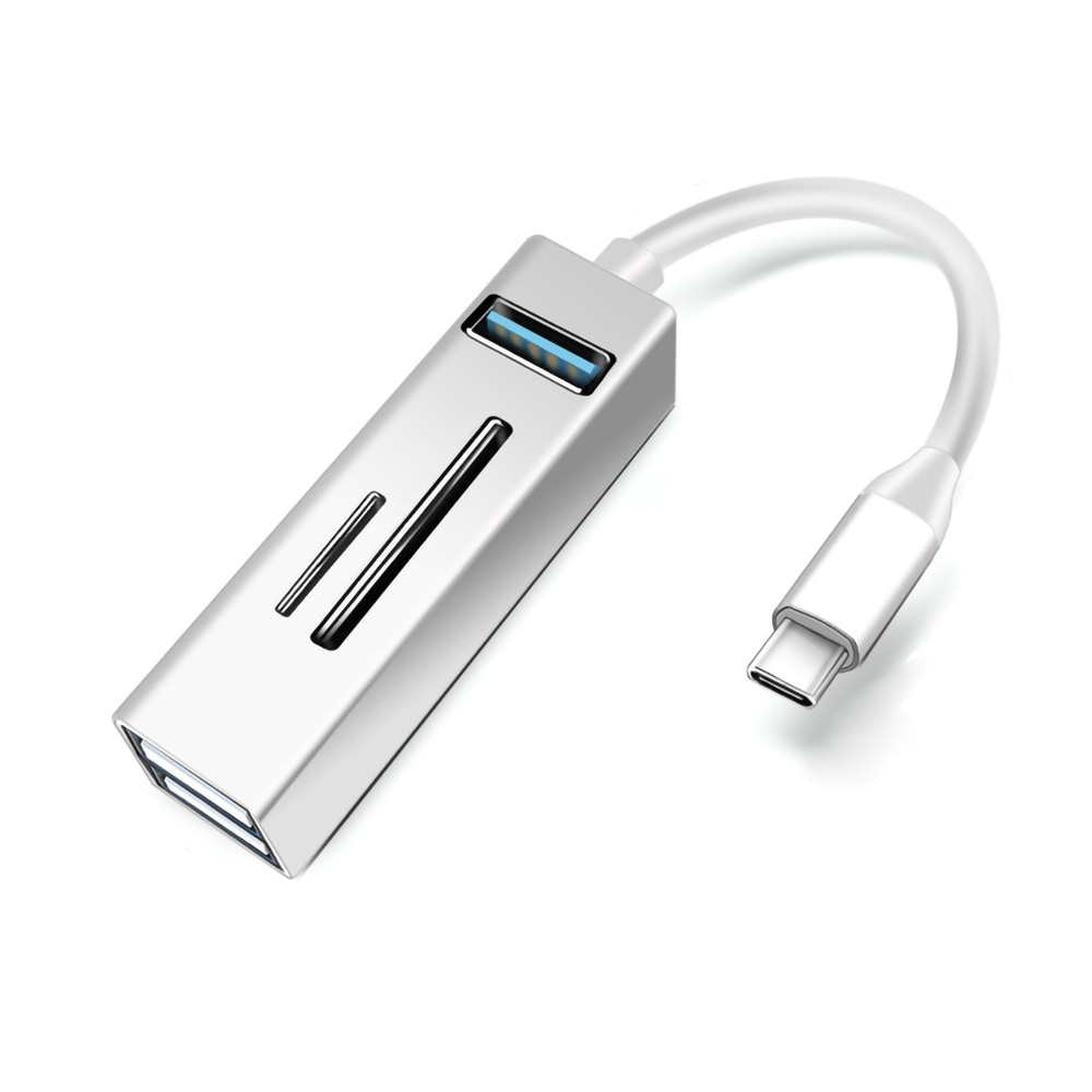 USB Typ-C till USB och Minneskortläsare