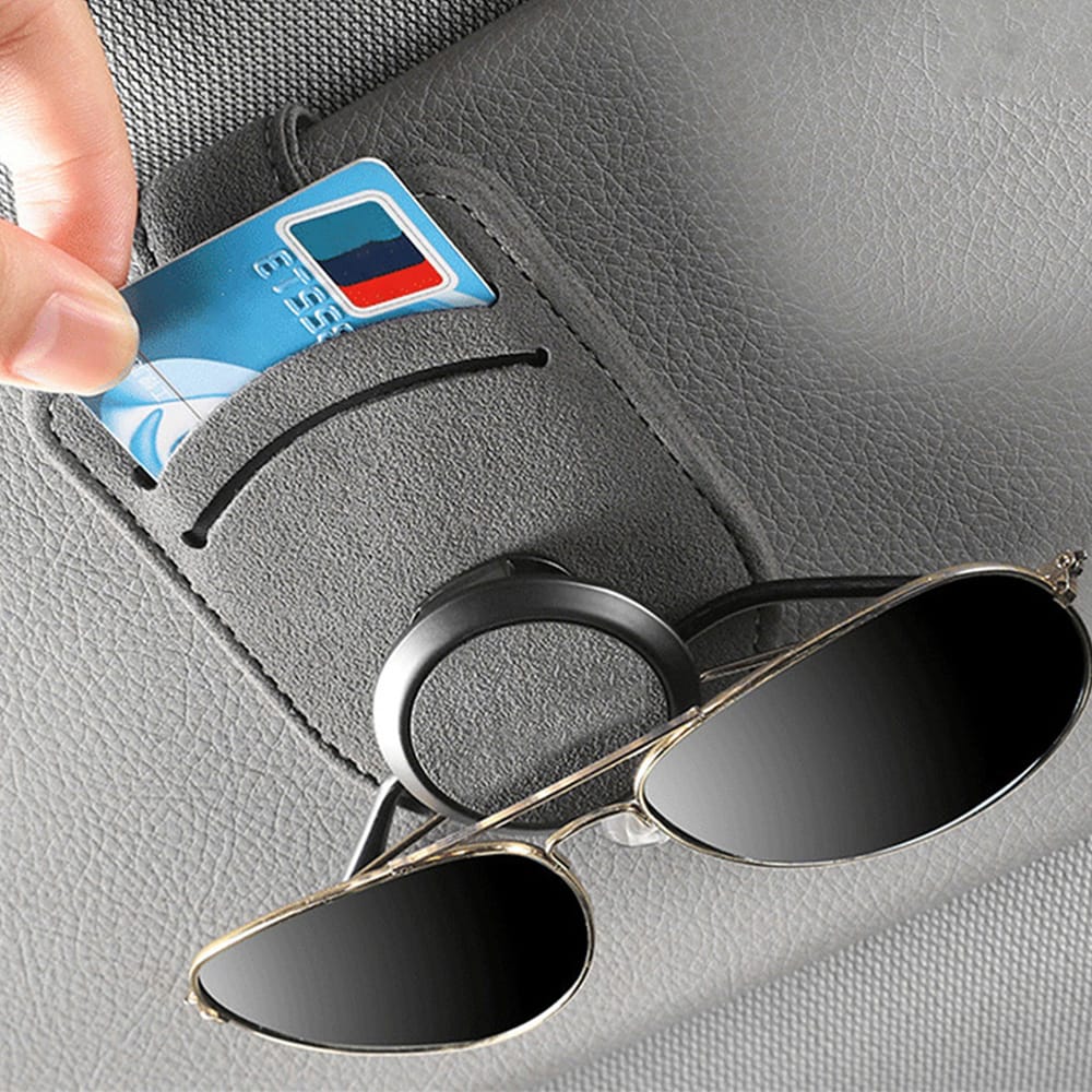 Glasögon- och korthållare till bilen - Grå