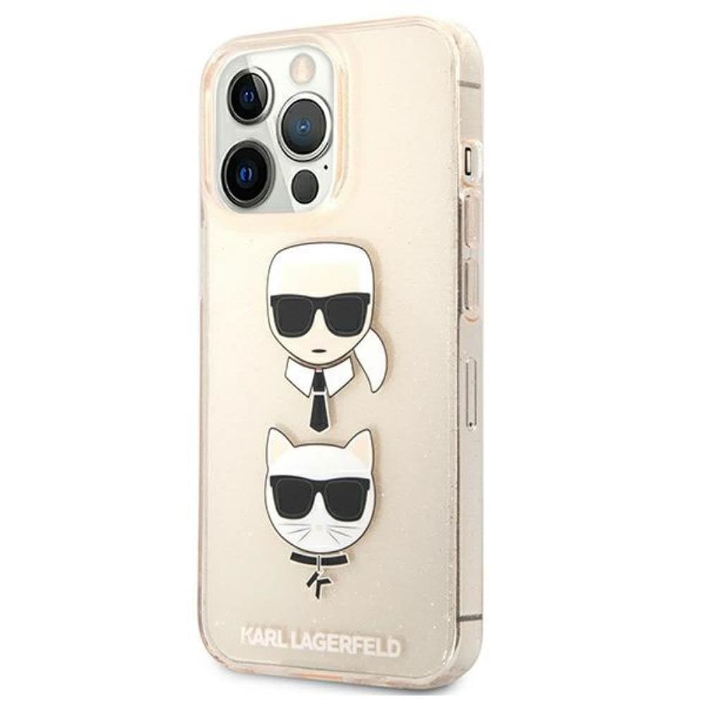 Karl Lagerfeld skal till iPhone 13 Pro Max 6,7" - Guld/Glitter