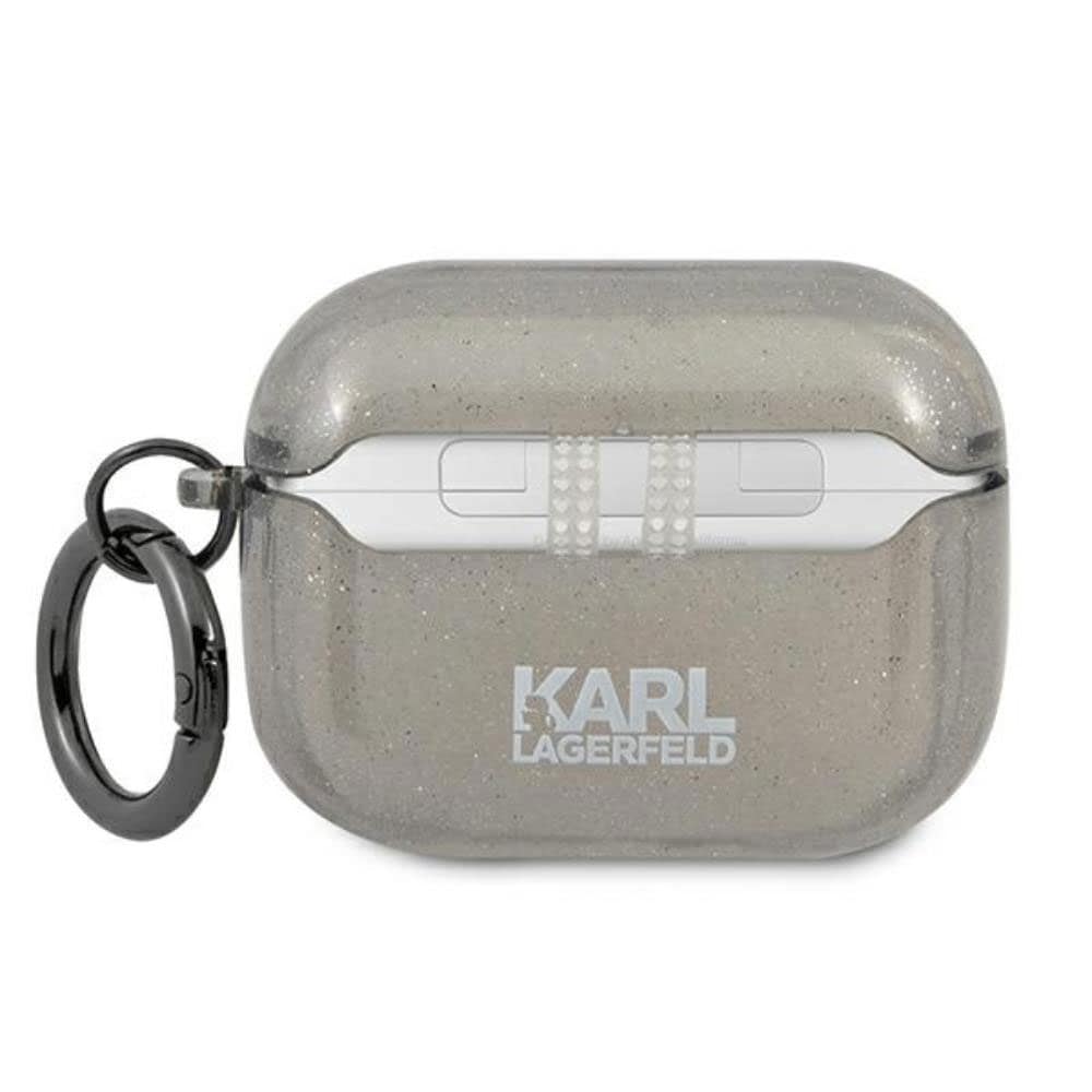 Karl Lagerfeld fodral till AirPods Pro - Svart/silver glitter