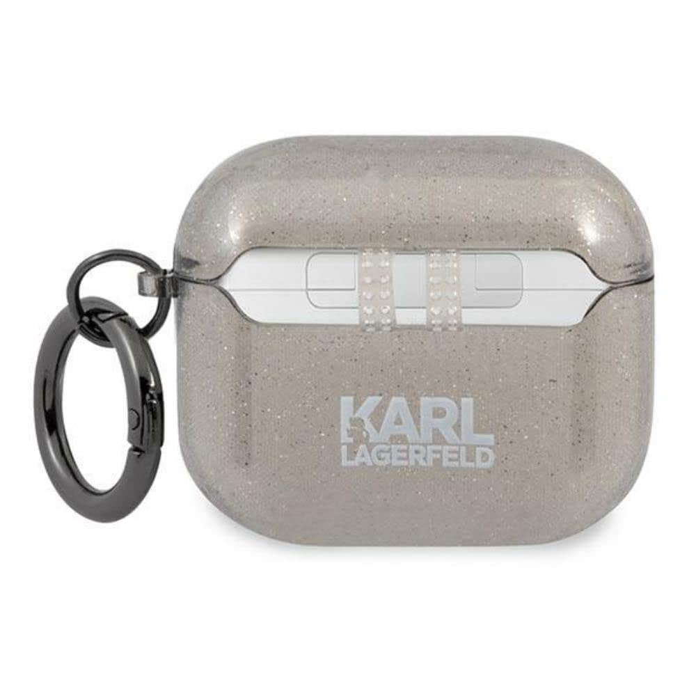 Karl Lagerfeld fodral till AirPods 3 - Svart/Silver glitter