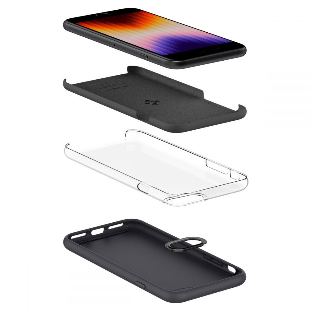 Spigen silikonskal till iPhone 7 / 8 / SE 2020 / 2022 - svart