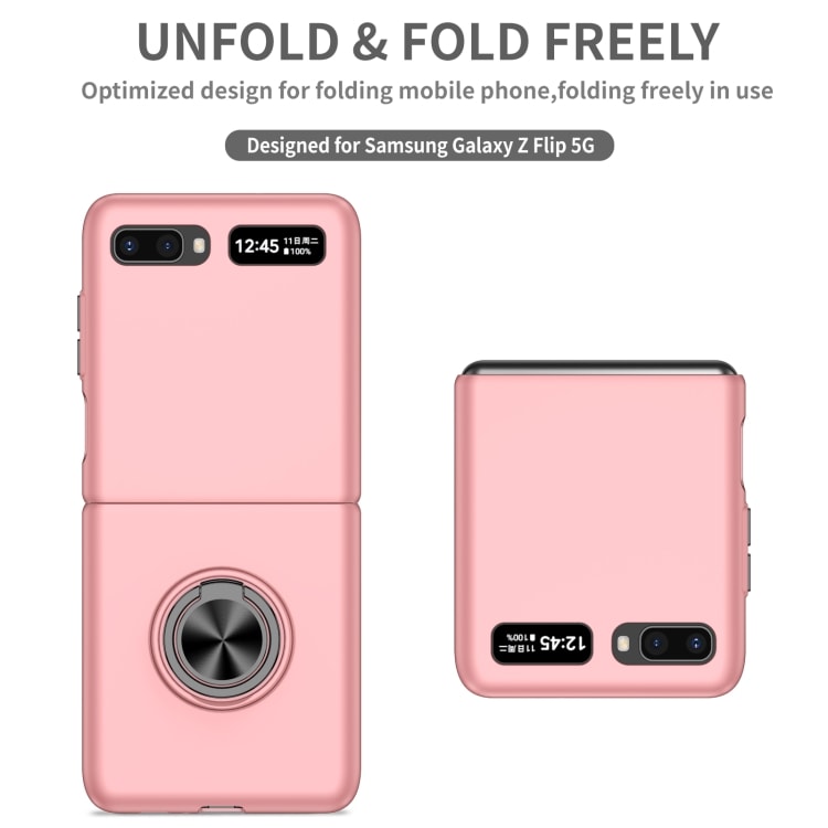 Skal med mobilring till Samsung Galaxy Z Flip 5G - Rosa
