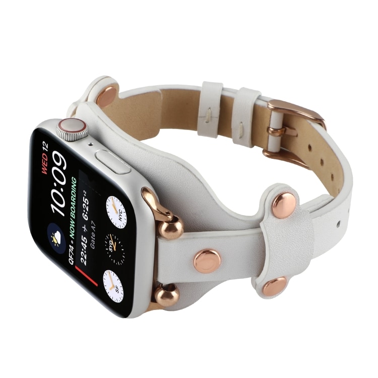 Läderarmband till Apple Watch Series - Vit