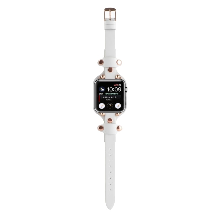 Läderarmband till Apple Watch Series - Vit