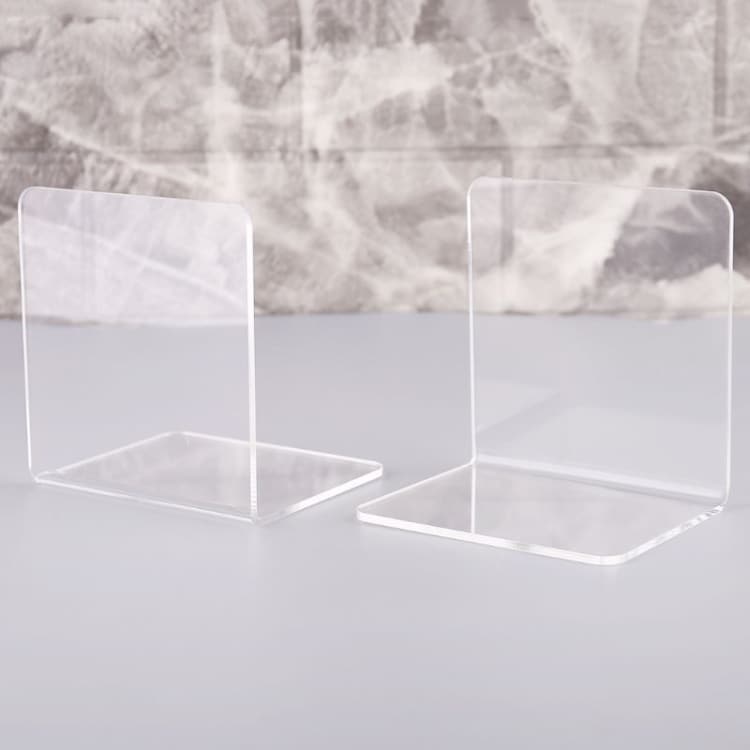 Bokstöd frostad plastskiva- 2-pack