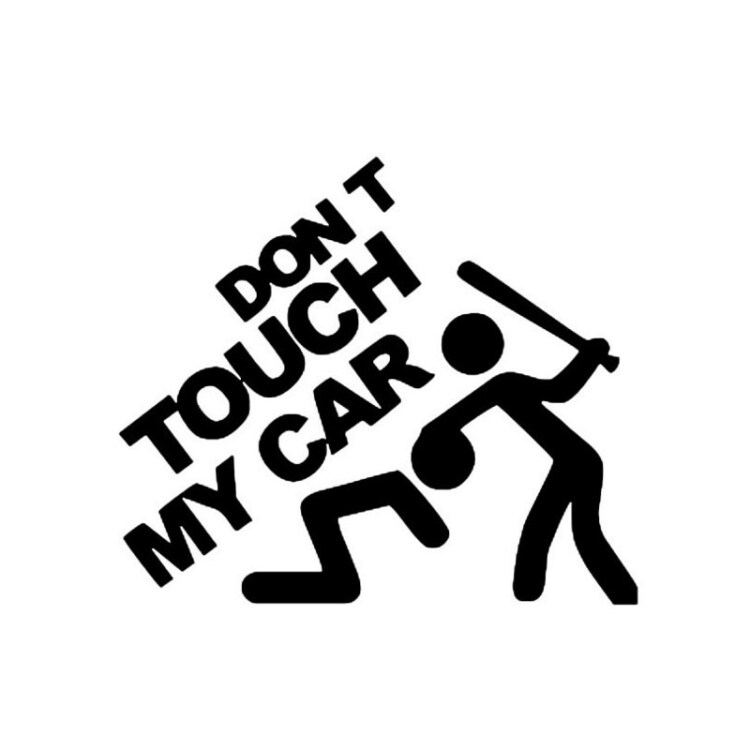 Bildekal - Dont touch my car 2-pack