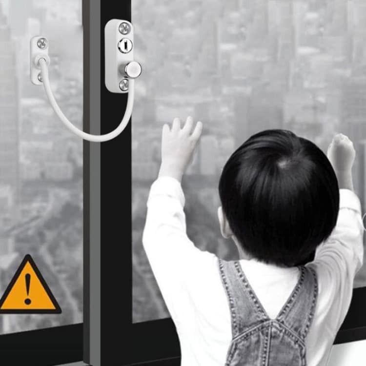 Säkerhetslås för fönster - Vit