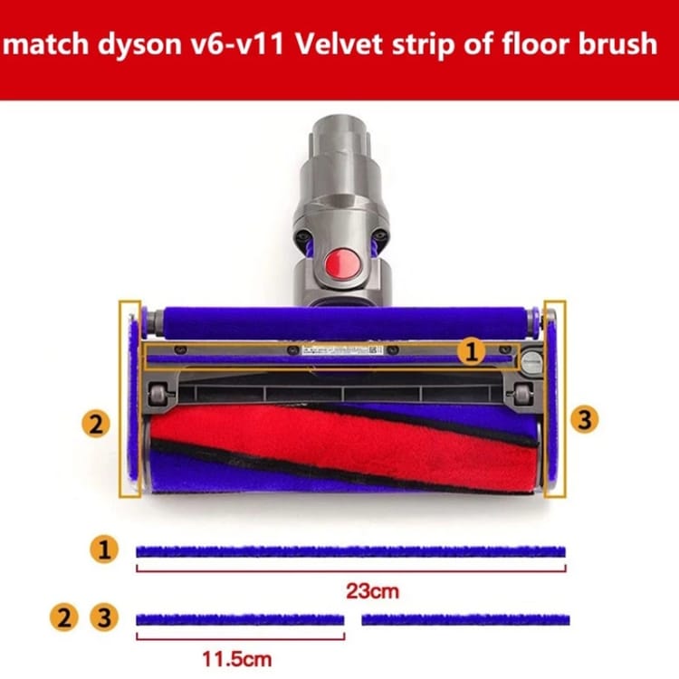 Ersättningsborst för munstycke till Dyson V7 / V8 / V10 / V11