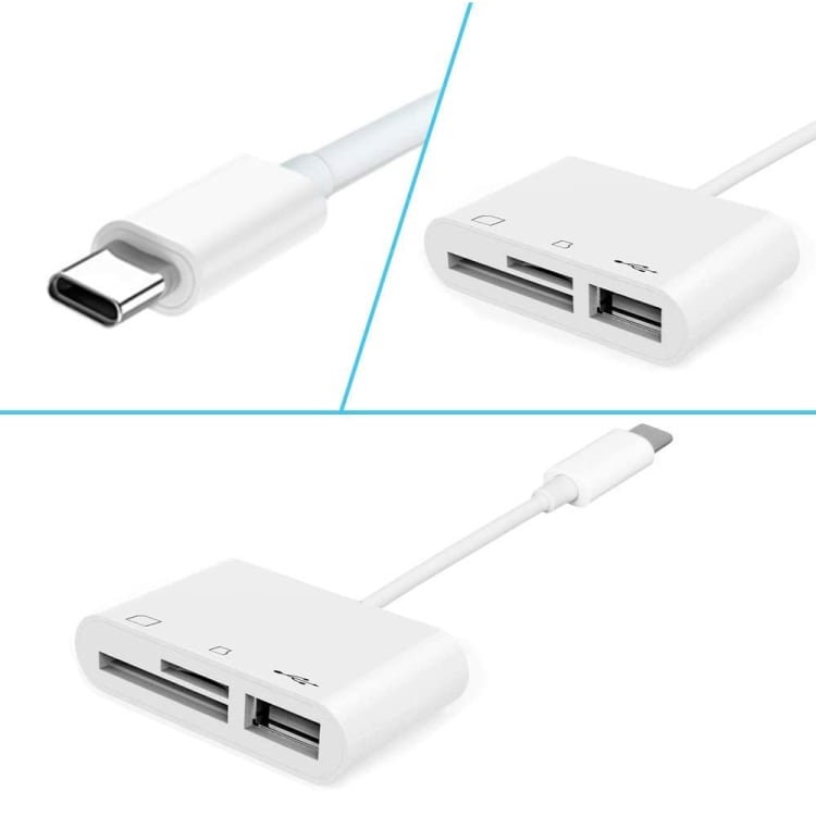 3i1 USB-C till SD, TF och USB-A