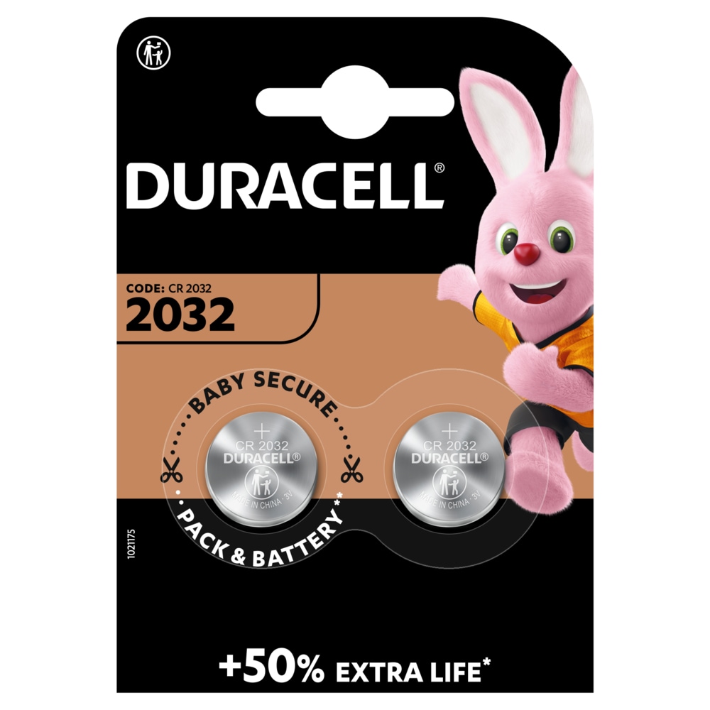 Duracell Knappcellsbatteri CR2032 2-pack