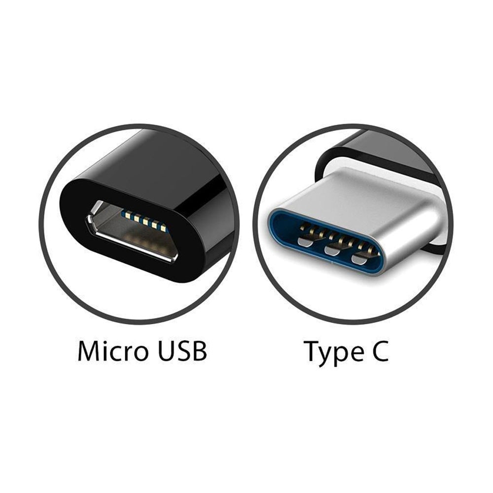 Adapter USB-C till Micro-USB - silver