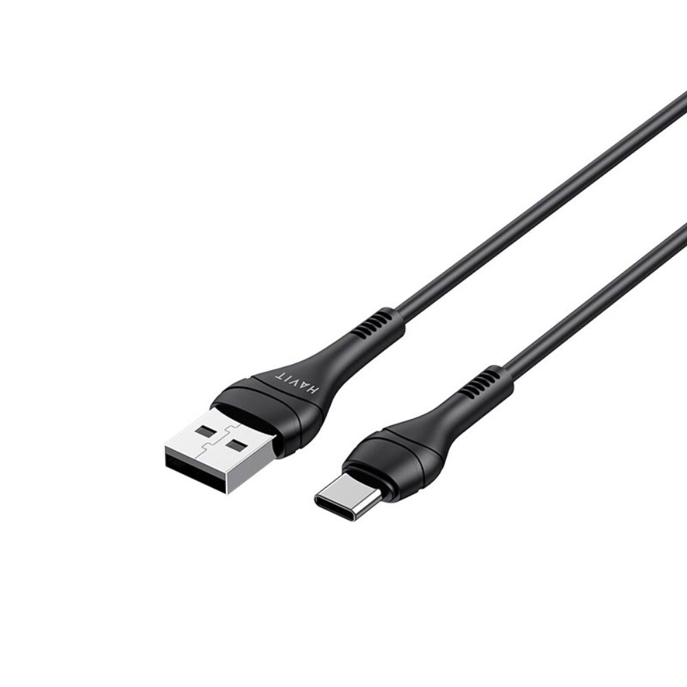 HAVIT laddkabel USB - USB-C  1,0m - svart