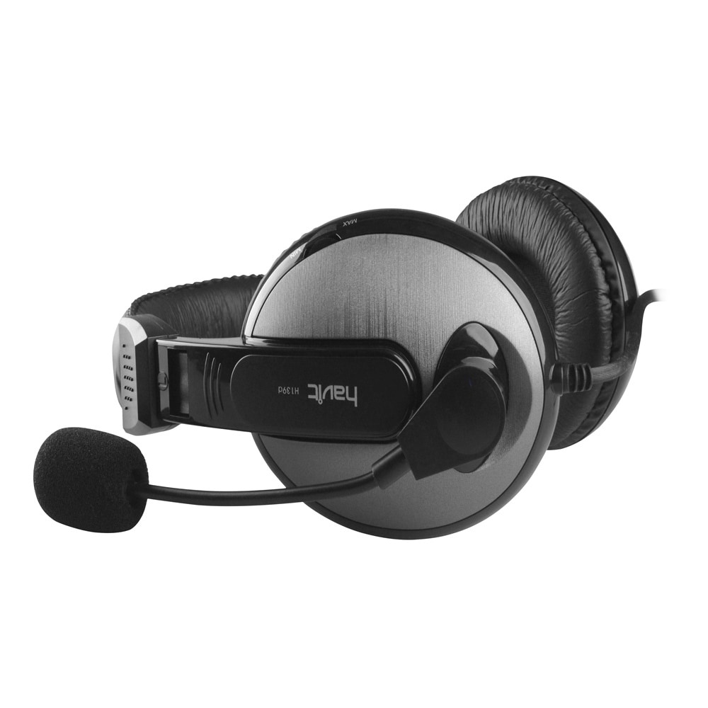 HAVIT  H139d on-ear hörlurar med mikrofon - Svart/Grå