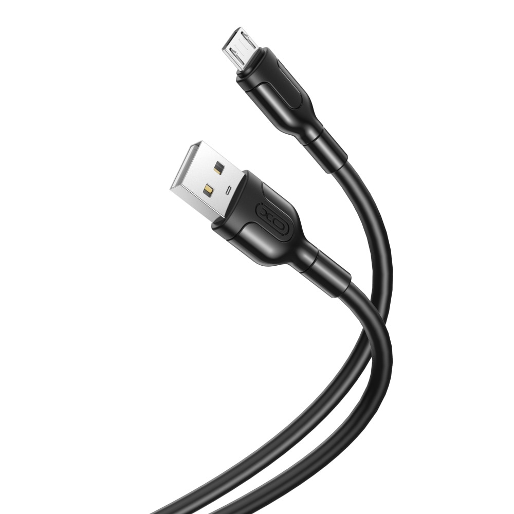 XO USB kabel med MicroUSB - Svart