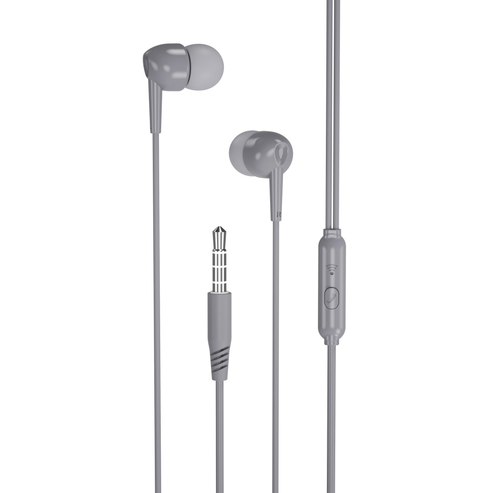 XO EP37 in-ear-hörlurar med AUX - grå