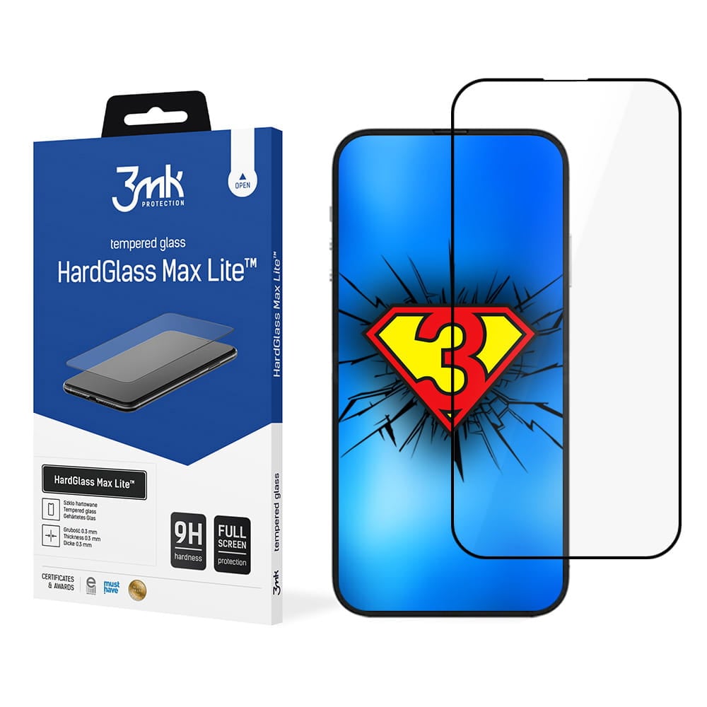 3mk HardGlass Max Lite Skärmskydd till iPhone 14 Pro
