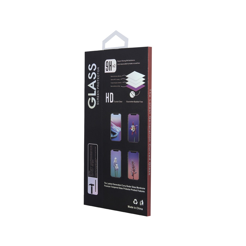 Härdat Skärmskydd 6D med Svart Ram - Xiaomi Redmi Note 8 Pro / Oppo A9