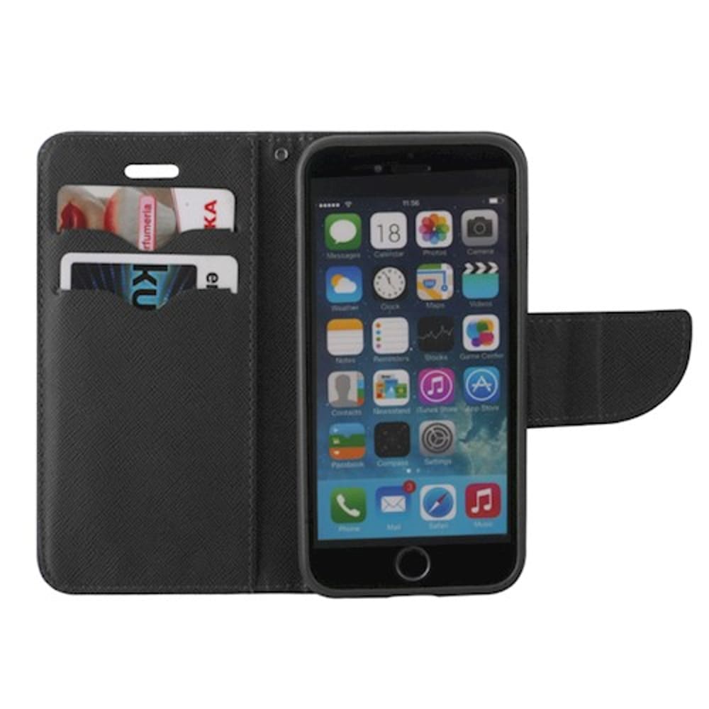 Plånboksfodral med Ställ till iPhone 14 Pro Svart