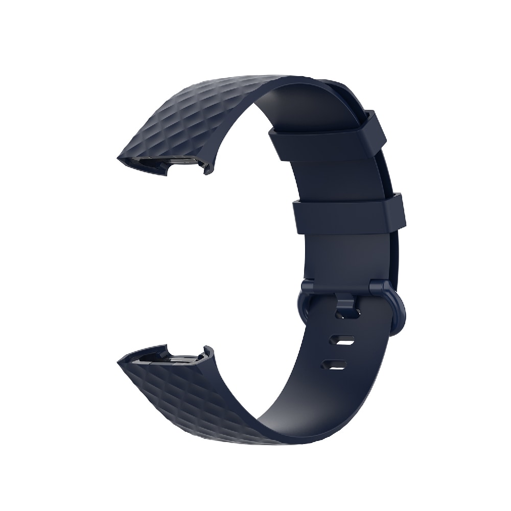 Silikonarmband Fitbit Charge 4 / Charge 3 / Charge 3 SE - stl. L Marinblå