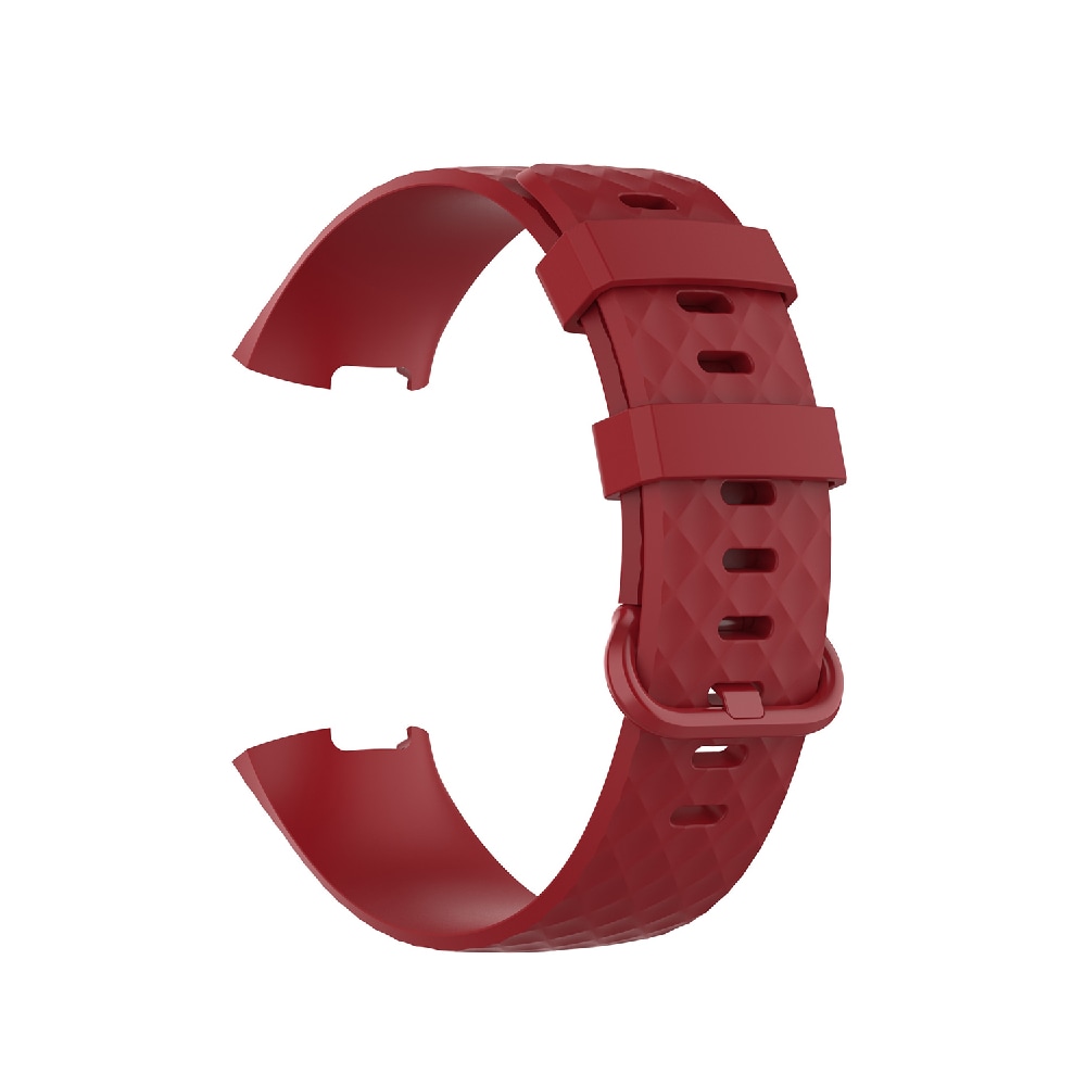 Silikonarmband Fitbit Charge4 / Charge3 / Charge 3 SE - stl. L Röd
