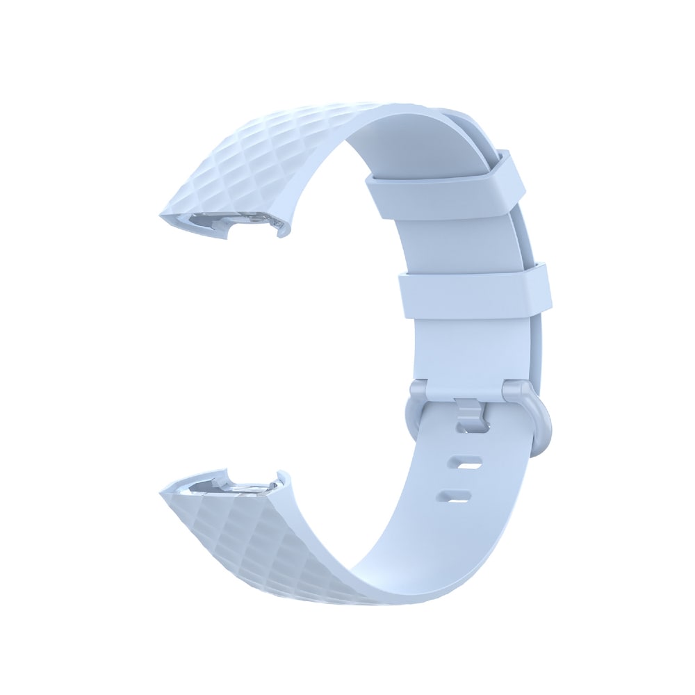 Silikonarmband Fitbit Charge 4 / Charge 3 / Charge 3 SE - stl. L Ljusblå