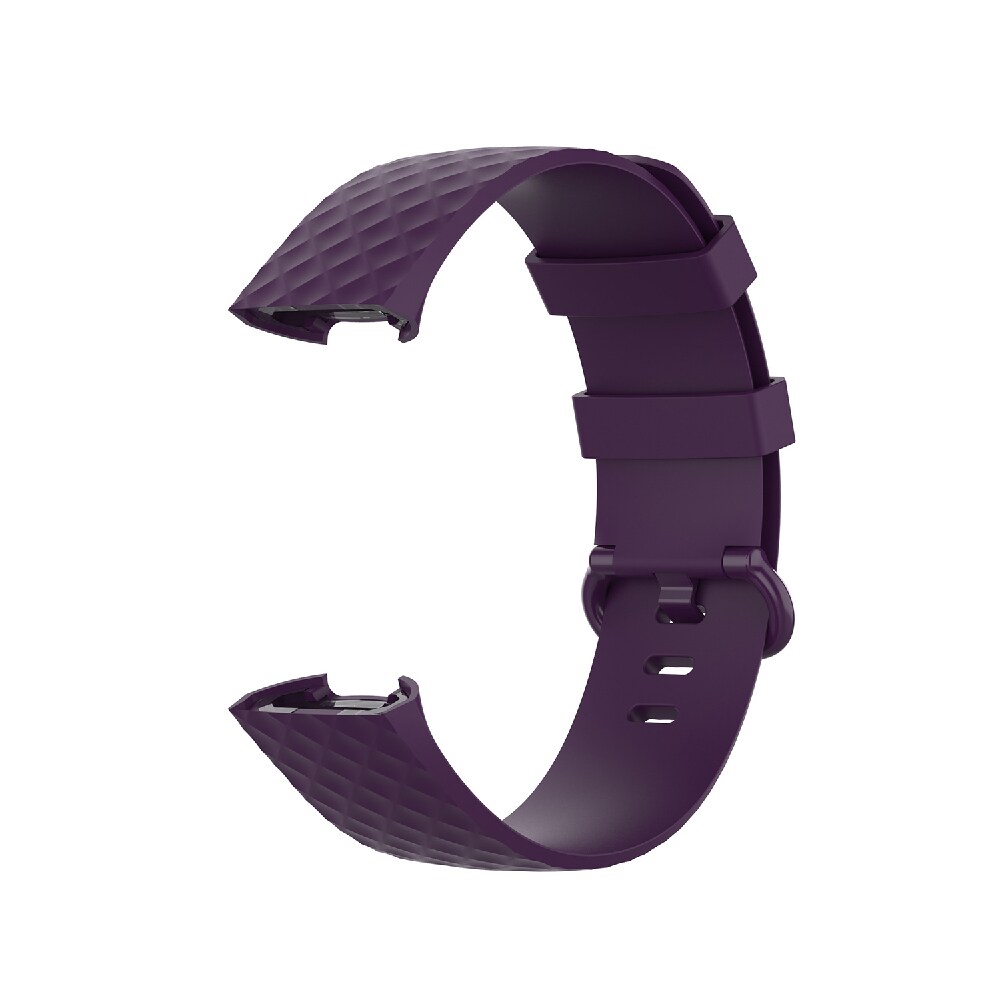 Silikonarmband Fitbit Charge 4 / Charge 3 / Charge 3 SE - stl. S Mörklila