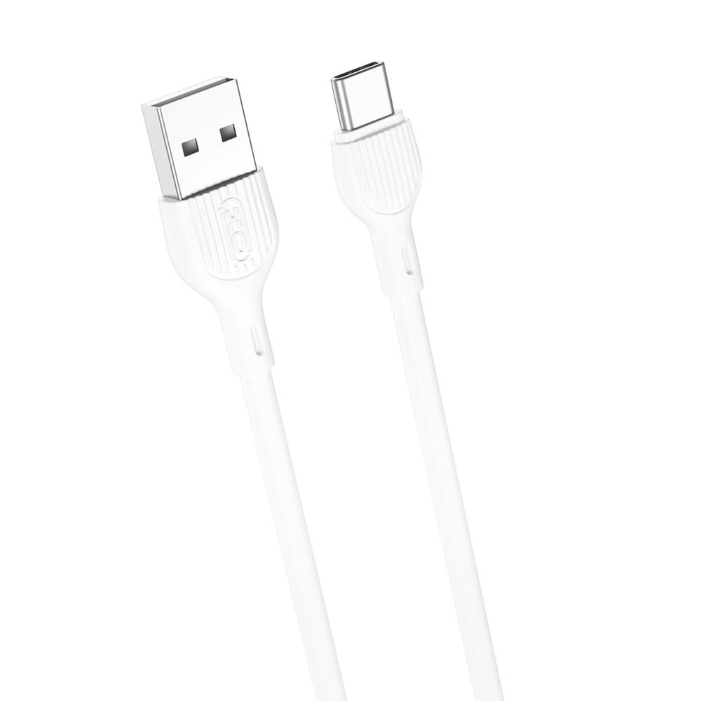 XO USB-kabel 2.1A USB - USB Typ-C  1m - Vit