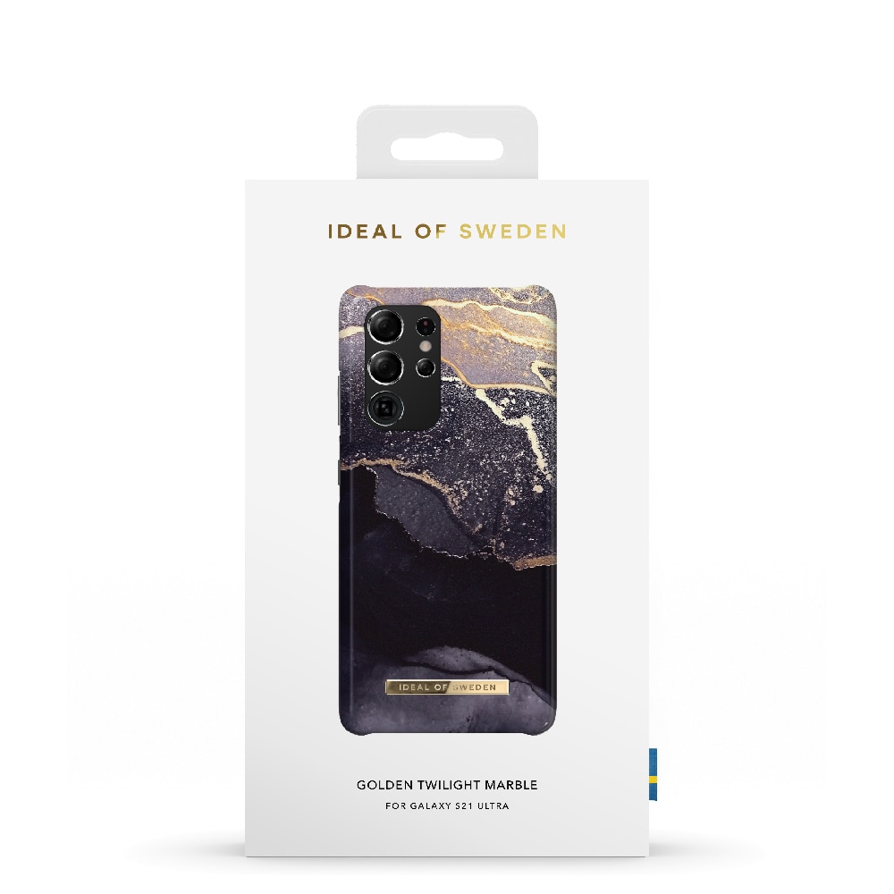 IDEAL OF SWEDEN Mobilskal Golden Twilight Marble till Samsung Galaxy S21 Ultra
