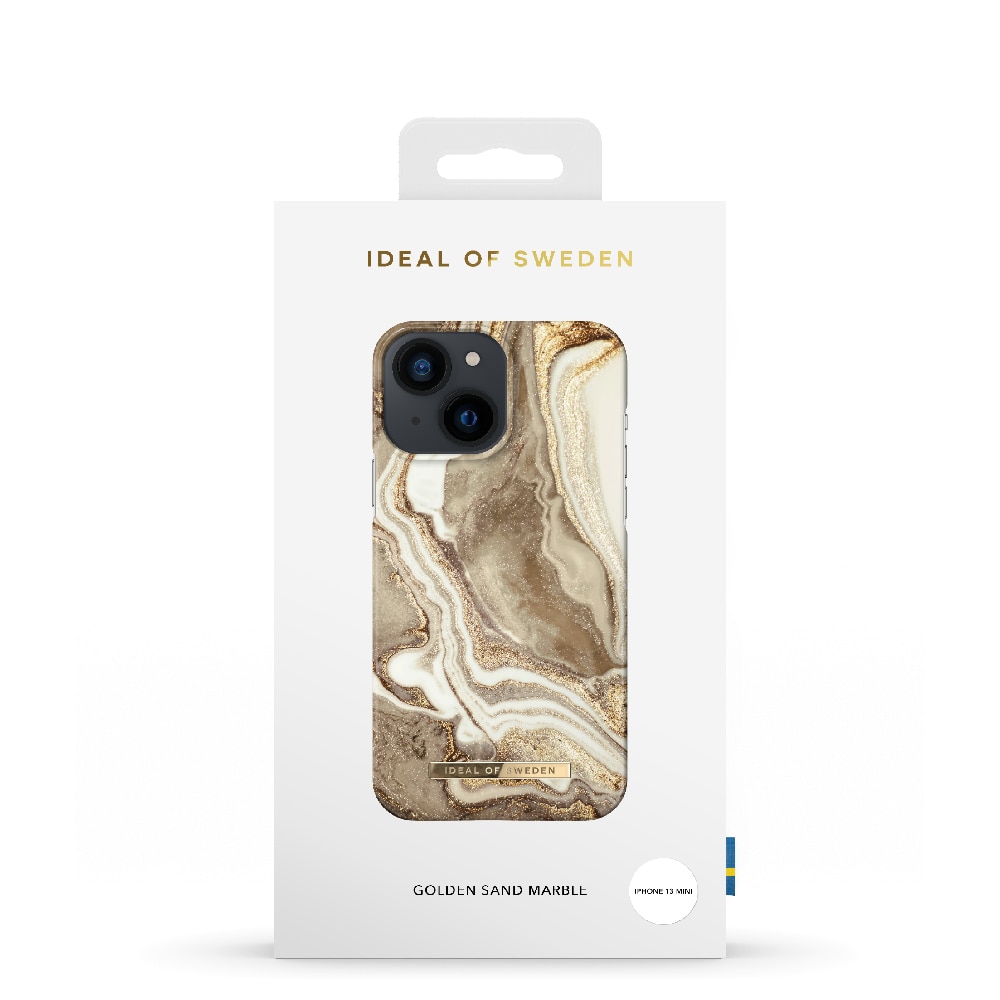 IDEAL OF SWEDEN Mobilskal Golden Sand Marble till iPhone 13 mini