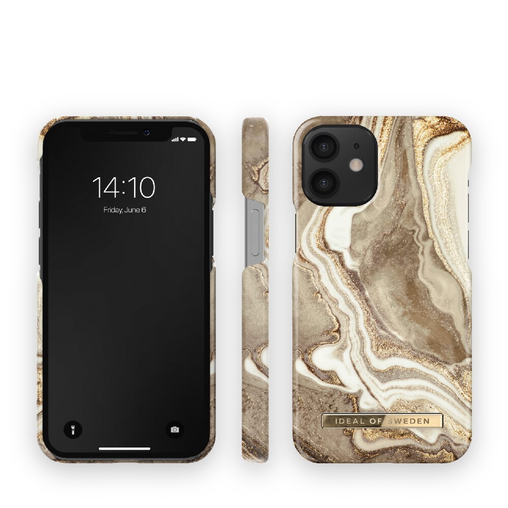 IDEAL OF SWEDEN Mobilskal Golden Sand Marble till iPhone 12 mini