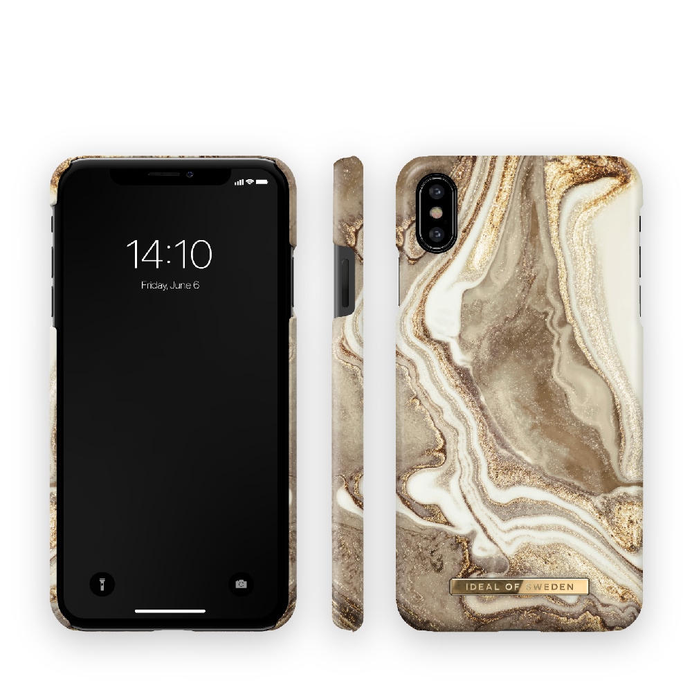 IDEAL OF SWEDEN Mobilskal Golden Sand Marble till iPhone XS Max