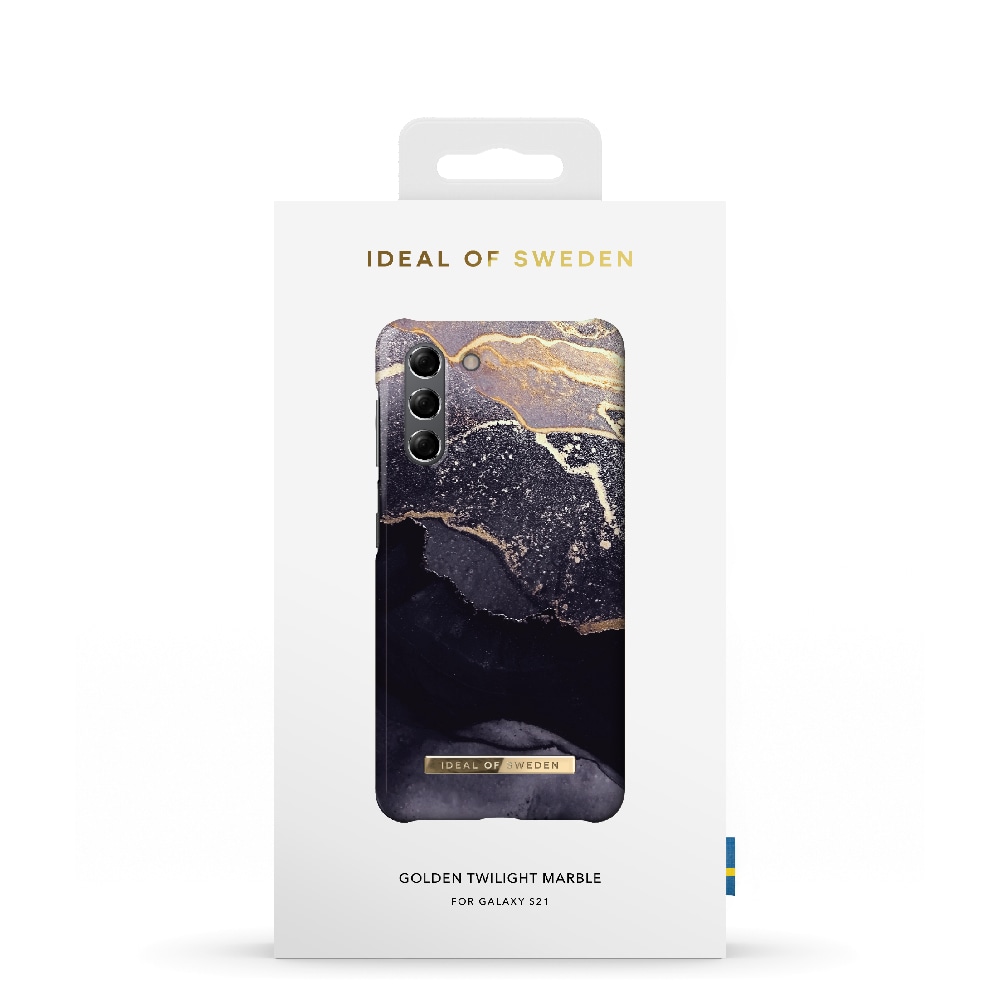 IDEAL OF SWEDEN Mobilskal Golden Twilight Marble till Samsung Galaxy S21