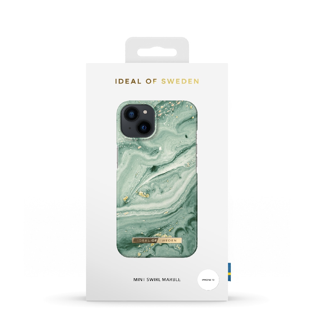 IDEAL OF SWEDEN Mobilskal Mint Swirl Marble till iPhone 13