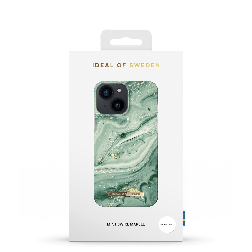IDEAL OF SWEDEN Mobilskal Mint Swirl Marble till iPhone 13 mini