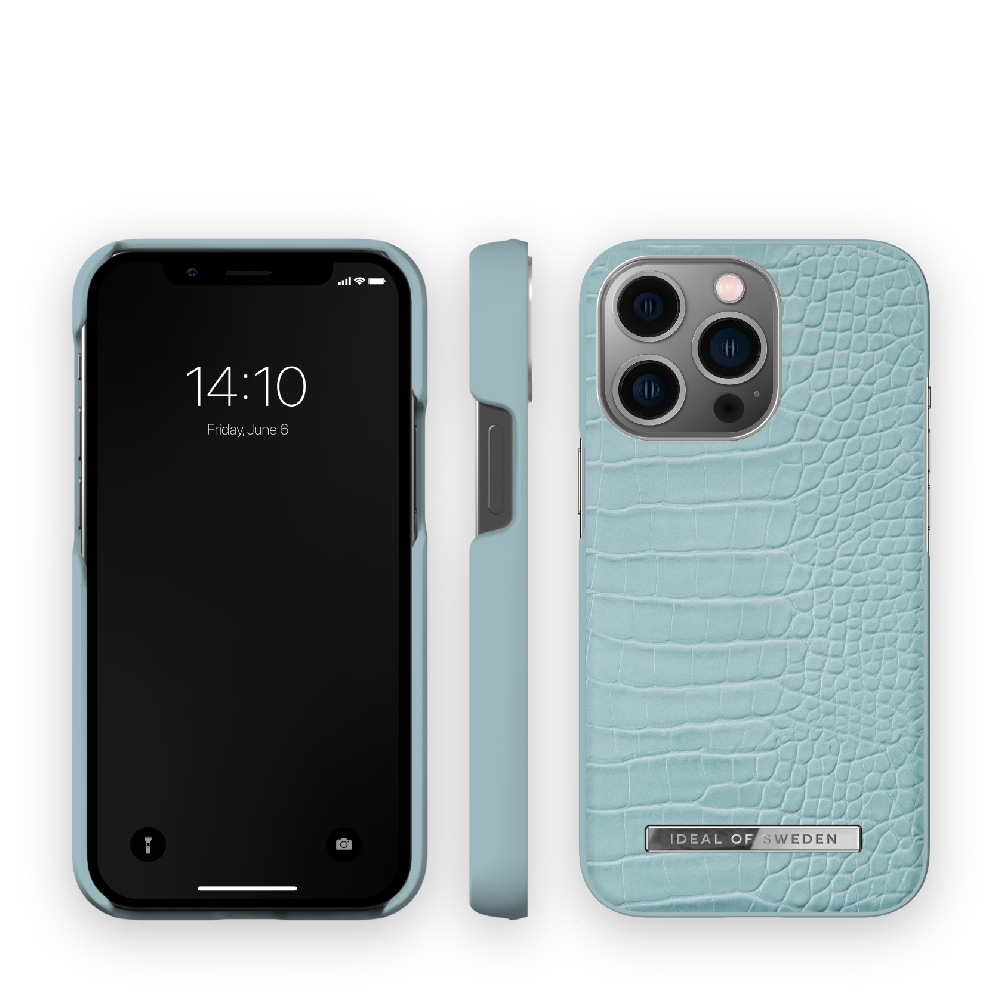 IDEAL OF SWEDEN Mobilskal Soft Blue Croco till iPhone 13 mini