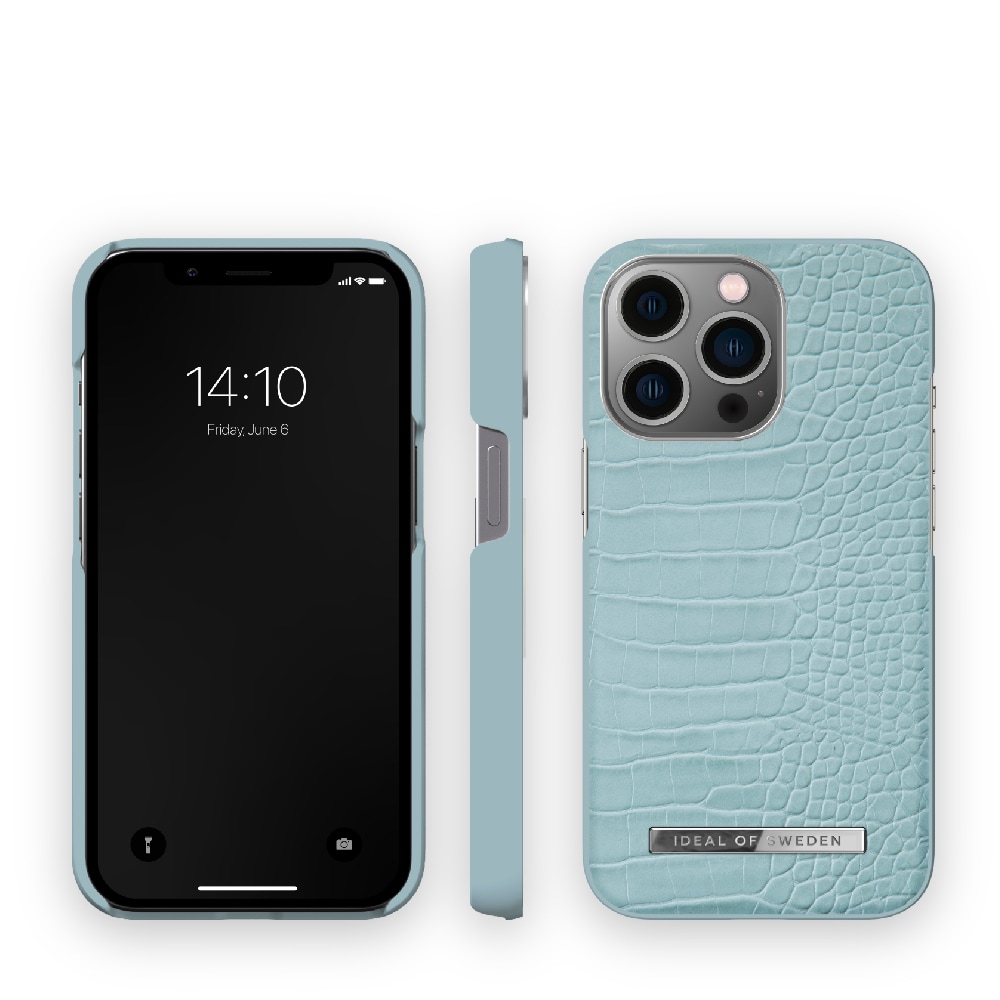 IDEAL OF SWEDEN Mobilskal Soft Blue Croco till iPhone 13 Pro