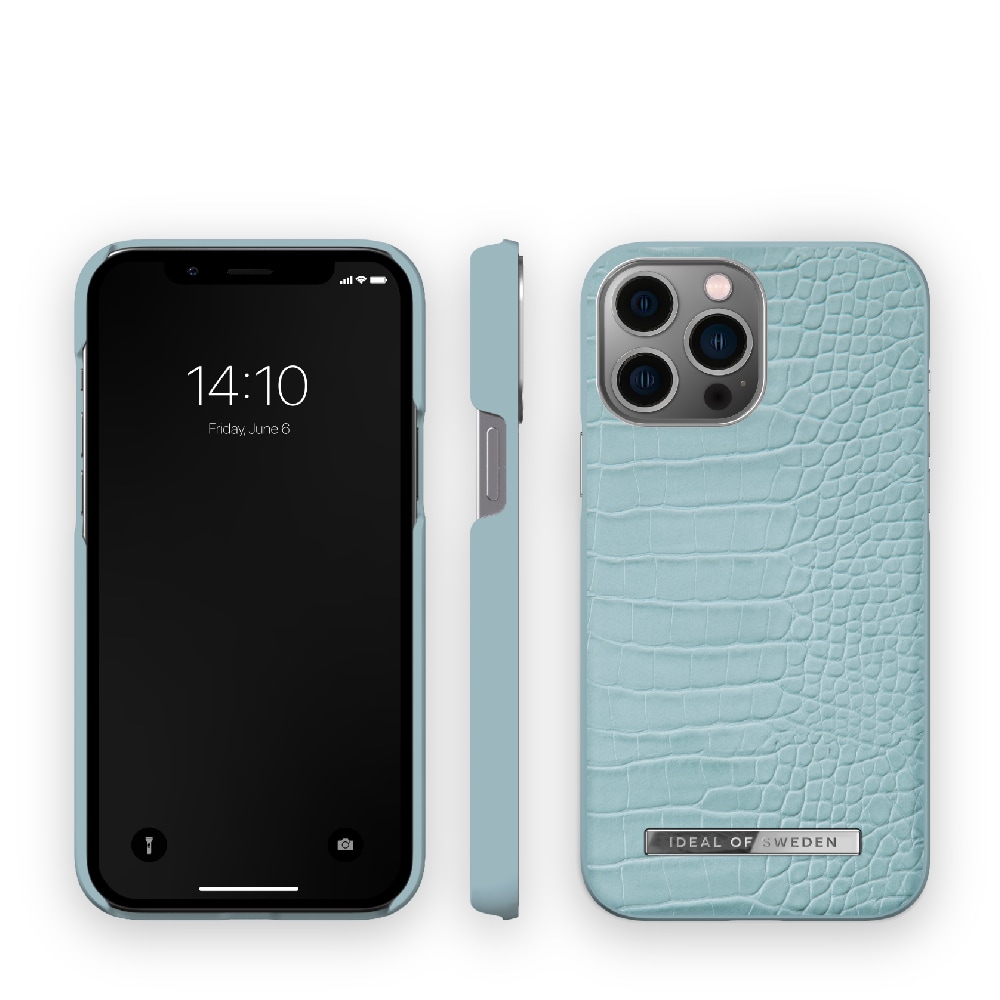 IDEAL OF SWEDEN Mobilskal Soft Blue Croco till iPhone 13 Pro Max