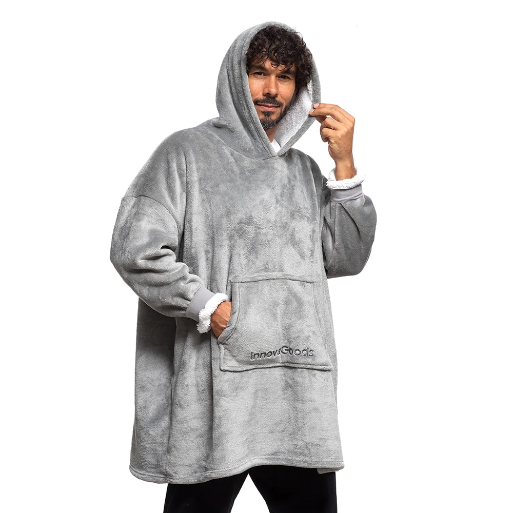 Oversize hoodie i fleecefoder