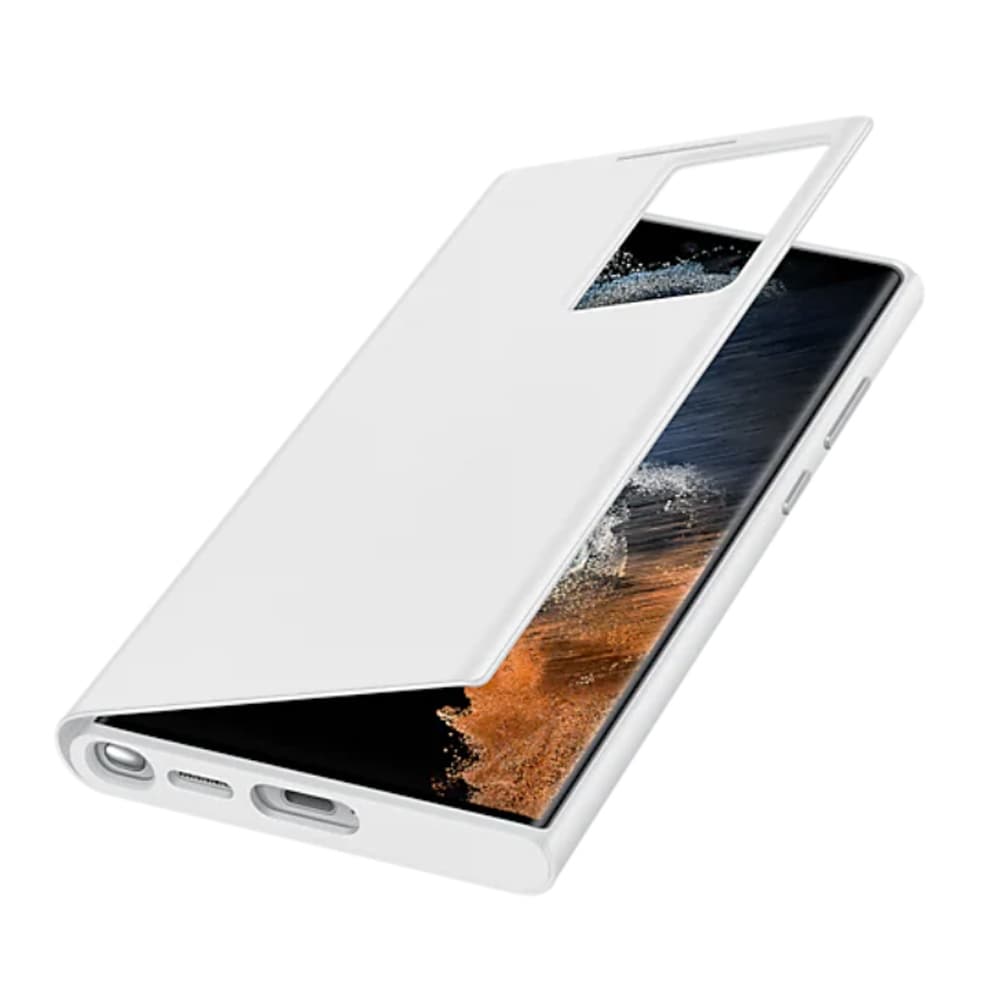 Samsung Smart Clear View Cover EF-ZS908 till Galaxy S22 Ultra Vit
